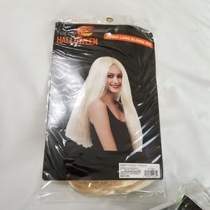 🎃NWT Happy Halloween Adult Long Blonde Wig. Adult OS🎃